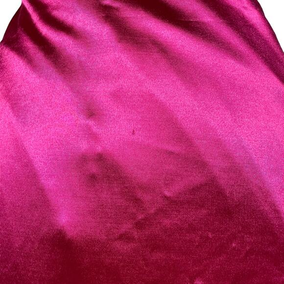 MAC DUGGAL IEENA 12428 Hot Pink Satin Rhinestone Strap Formal Gown Size 6 NWT - Picture 6 of 9